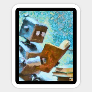 Robot Reading Sticker